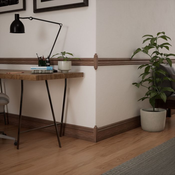 Ekena Millwork 1 1/8"W X 6 3/32"H X 1 1/8"P Americraft Solid Hardwood Stain Grade Universal Baseboard Outside Corner Block for Chair Rail Profiles Up To 3 9/16"H X 1 1/8"P - Image 65