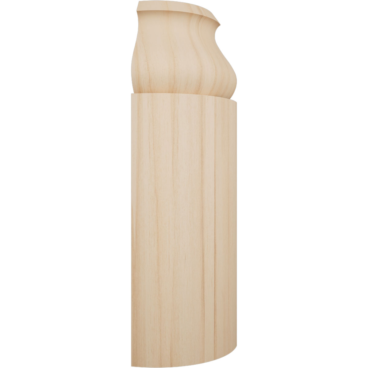 Ekena Millwork 5 1/4"H X 1 5/16"P WM163 Americraft Solid Hardwood Stain Grade Bullnose Outside Corner Moulding - Image 3