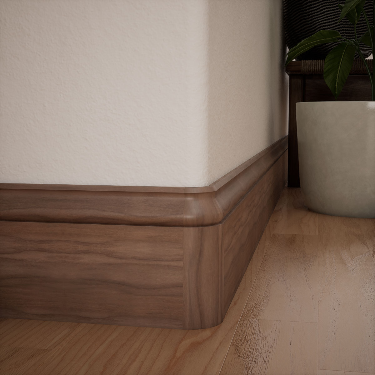Ekena Millwork 5 1/4"H X 1 5/16"P WM163 Americraft Solid Hardwood Stain Grade Bullnose Outside Corner Moulding - Image 65