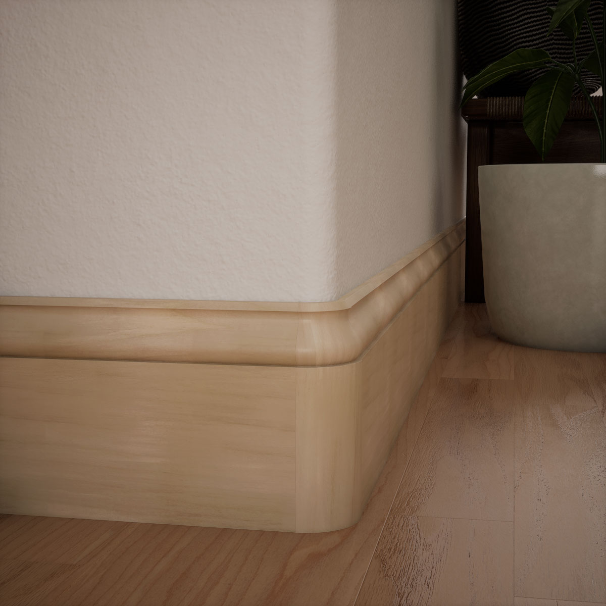 Ekena Millwork 5 1/4"H X 1 5/16"P WM163 Americraft Solid Hardwood Stain Grade Bullnose Outside Corner Moulding - Image 73