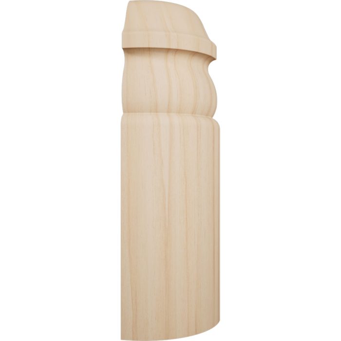 Ekena Millwork 5 1/4"H X 1 5/16"P WM5180 Americraft Solid Hardwood Stain Grade Bullnose Outside Corner Moulding - Image 3