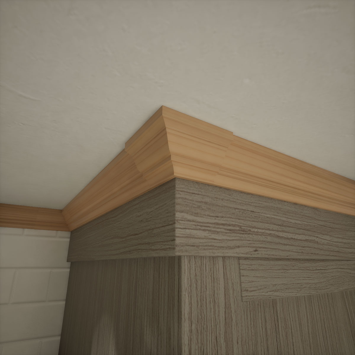 Ekena Millwork 1 5/8"P X 2 1/4"H WM52 Americraft Solid Hardwood Stain Grade Trimpro Crown Moulding Outside Corner - Image 9