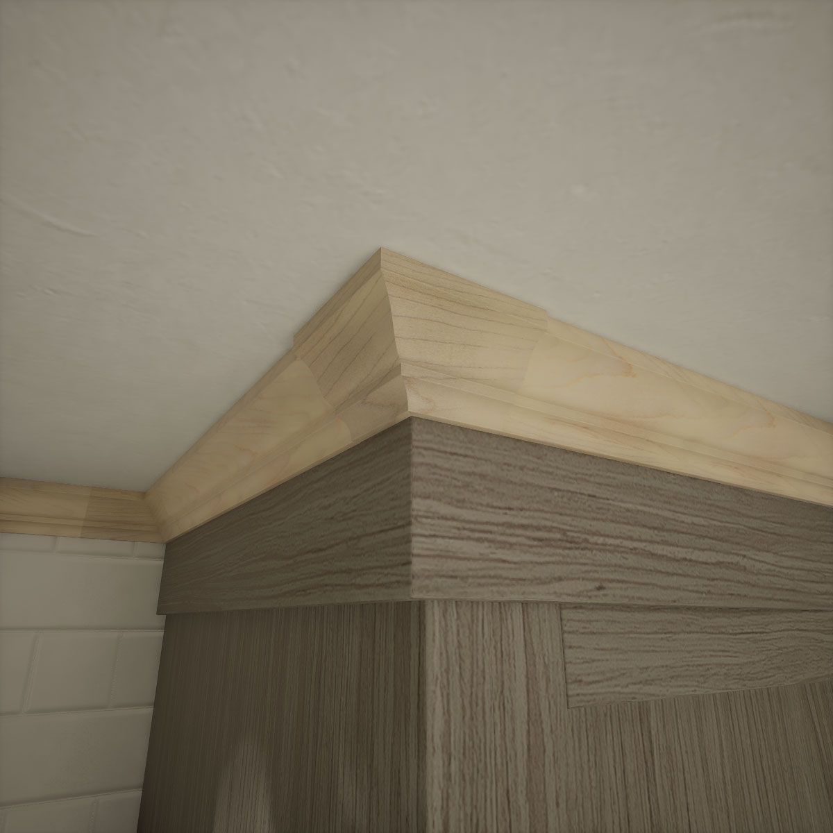 Ekena Millwork 1 5/8"P X 2 1/4"H WM52 Americraft Solid Hardwood Stain Grade Trimpro Crown Moulding Outside Corner - Image 33