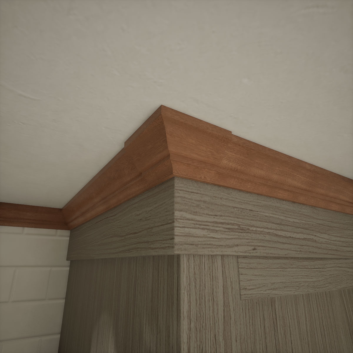 Ekena Millwork 1 5/8"P X 2 1/4"H WM52 Americraft Solid Hardwood Stain Grade Trimpro Crown Moulding Outside Corner - Image 49