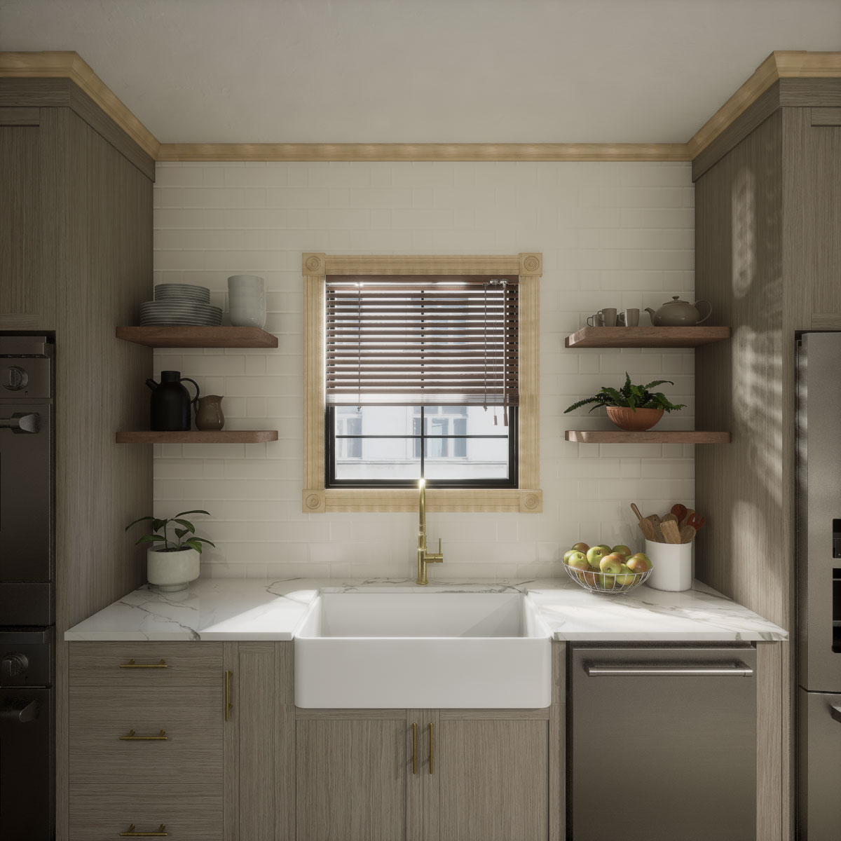 Ekena Millwork 1 5/8"P X 2 1/4"H WM52 Americraft Solid Hardwood Stain Grade Trimpro Crown Moulding Outside Corner - Image 72