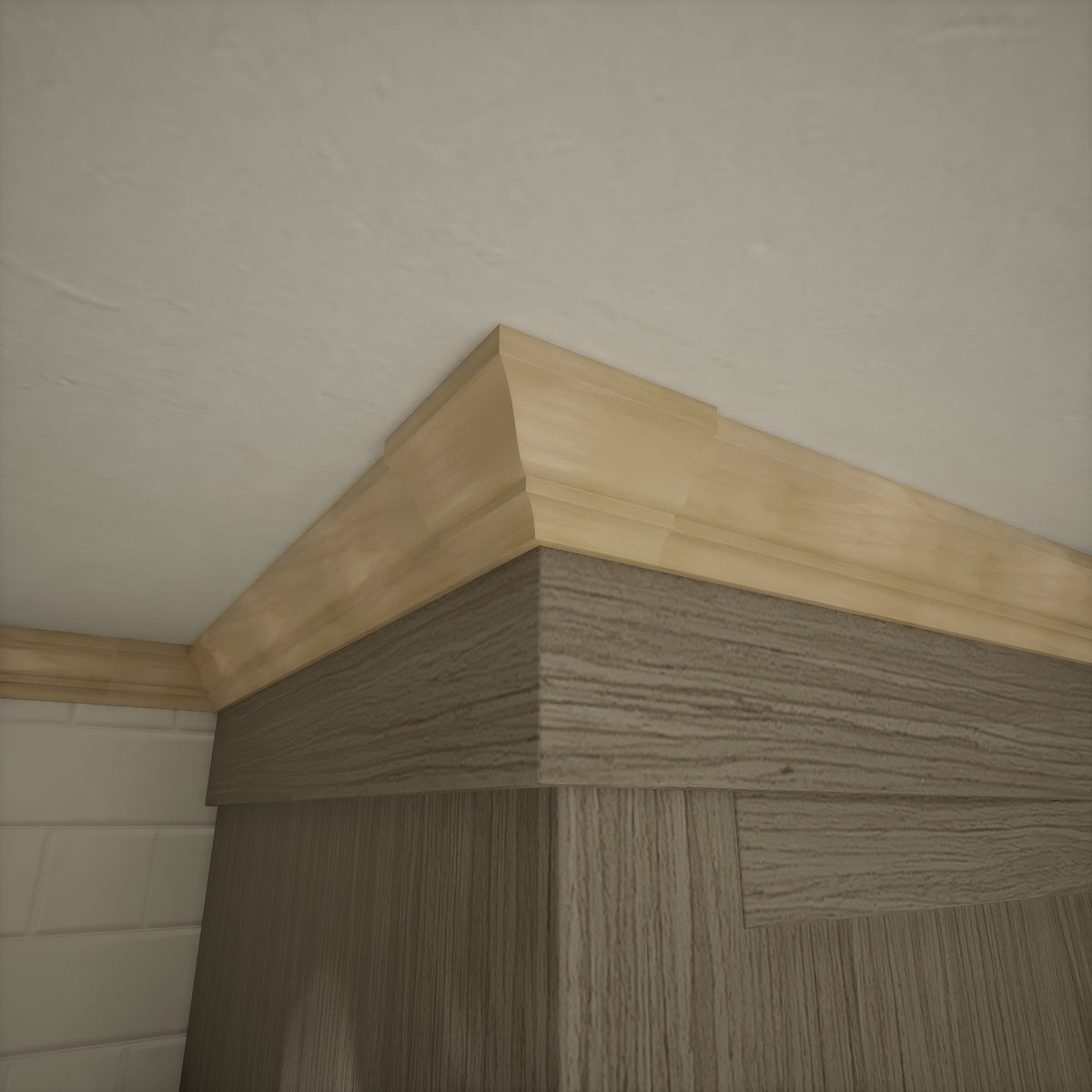 Ekena Millwork 1 5/8"P X 2 1/4"H WM52 Americraft Solid Hardwood Stain Grade Trimpro Crown Moulding Outside Corner - Image 73