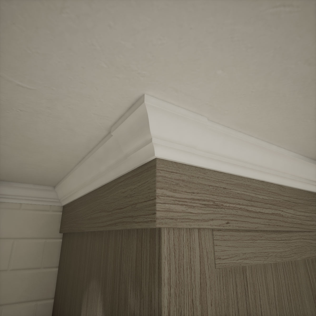 Ekena Millwork 1 5/8"P X 2 1/4"H WM52 Americraft Solid Hardwood Stain Grade Trimpro Crown Moulding Outside Corner - Image 81