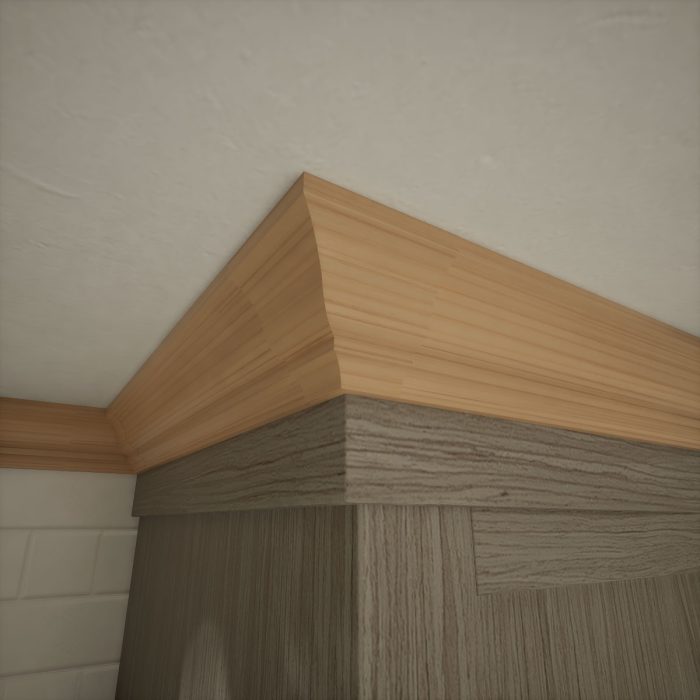 Ekena Millwork 2 5/8"P X 3 3/8"H WM48 Americraft Solid Hardwood Stain Grade Trimpro Crown Moulding Outside Corner - Image 9