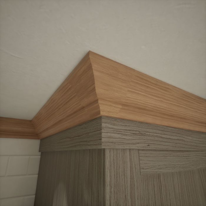 Ekena Millwork 2 5/8"P X 3 3/8"H WM48 Americraft Solid Hardwood Stain Grade Trimpro Crown Moulding Outside Corner - Image 17