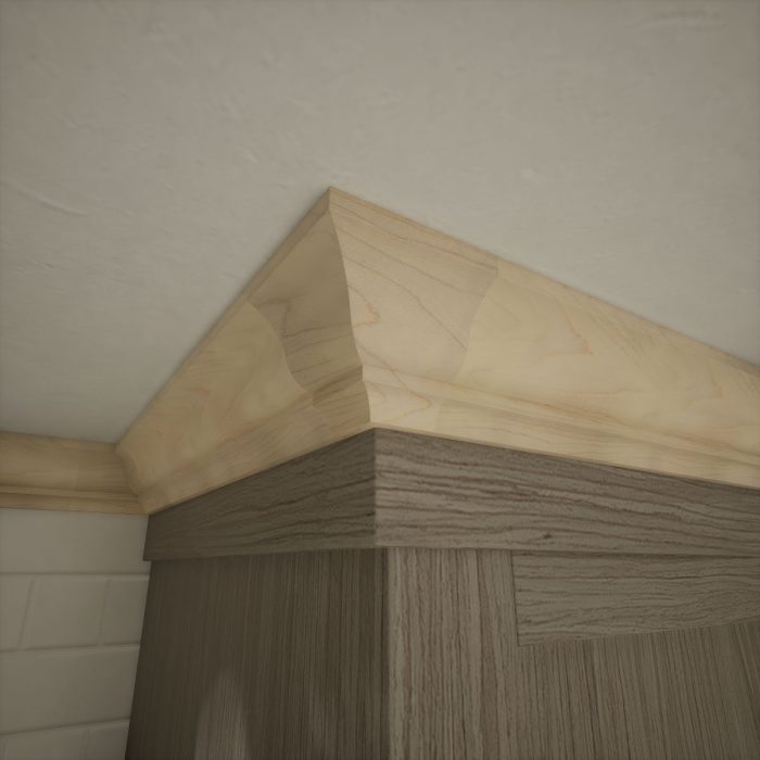 Ekena Millwork 2 5/8"P X 3 3/8"H WM48 Americraft Solid Hardwood Stain Grade Trimpro Crown Moulding Outside Corner - Image 33