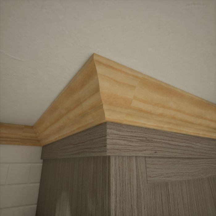 Ekena Millwork 2 5/8"P X 3 3/8"H WM48 Americraft Solid Hardwood Stain Grade Trimpro Crown Moulding Outside Corner - Image 57