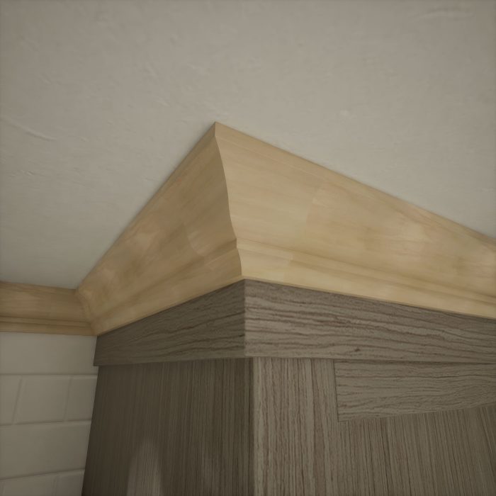 Ekena Millwork 2 5/8"P X 3 3/8"H WM48 Americraft Solid Hardwood Stain Grade Trimpro Crown Moulding Outside Corner - Image 73
