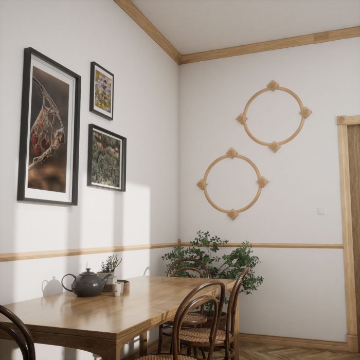 Ekena Millwork 2 13/16"P x 3 1/2"H WM48 Americraft Solid Hardwood Stain Grade MiterLink Crown Moulding Inside Corner - Image 22