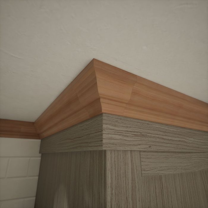 Ekena Millwork 2 1/16"P X 3"H WM49 Americraft Solid Hardwood Stain Grade Trimpro Crown Moulding Outside Corner - Image 40