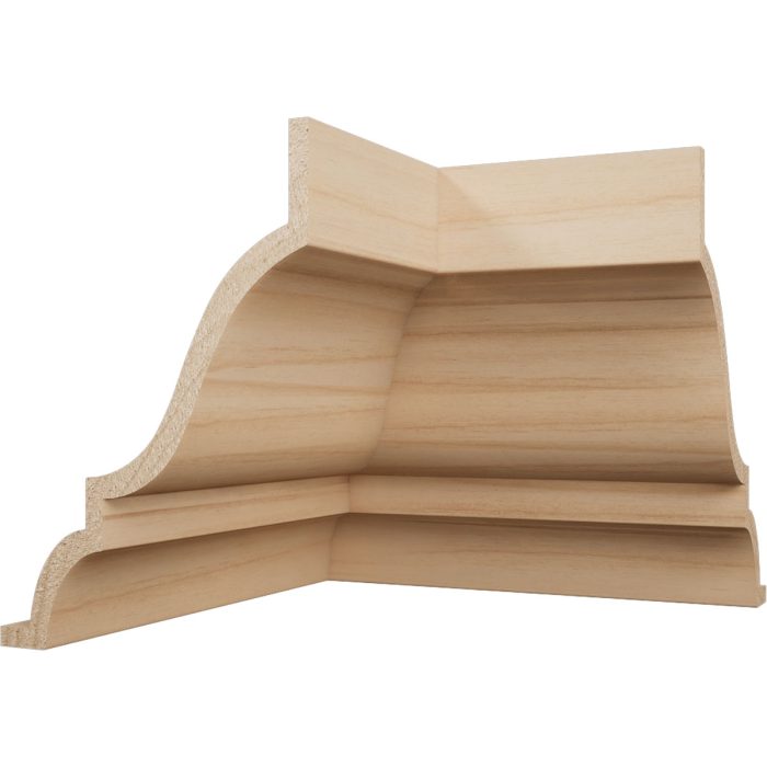Ekena Millwork 2 1/4"P x 3 1/8"H WM49 Americraft Solid Hardwood Stain Grade MiterLink Crown Moulding Inside Corner - Image 3