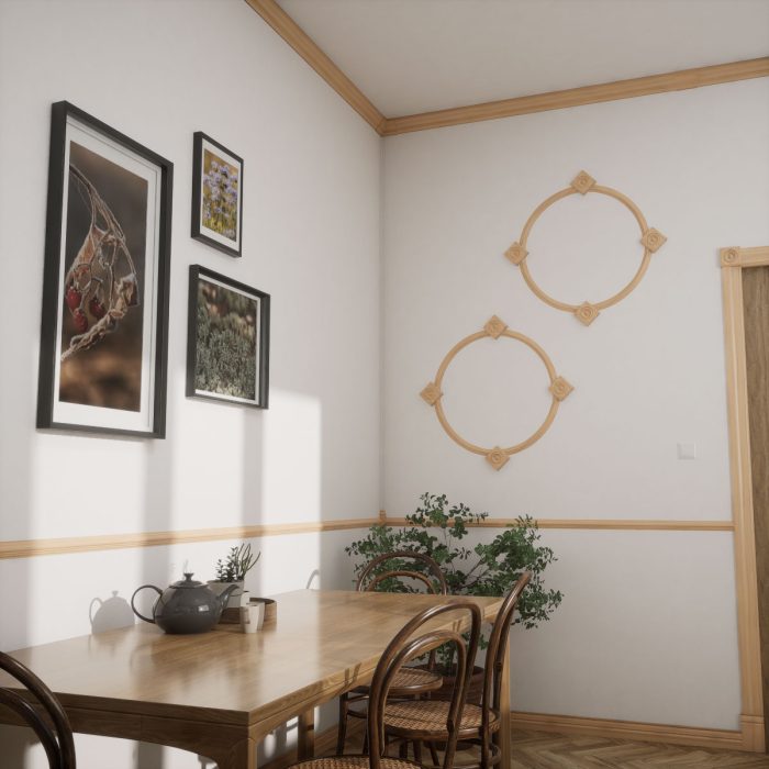 Ekena Millwork 2 1/4"P x 3 1/8"H WM49 Americraft Solid Hardwood Stain Grade MiterLink Crown Moulding Inside Corner - Image 8