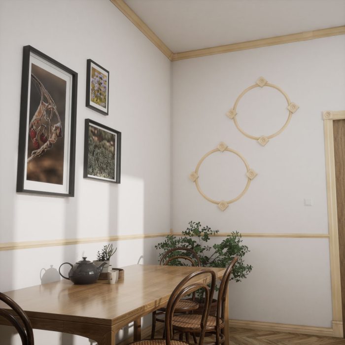 Ekena Millwork 2 1/4"P x 3 1/8"H WM49 Americraft Solid Hardwood Stain Grade MiterLink Crown Moulding Inside Corner - Image 64