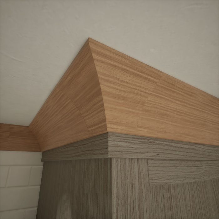 Ekena Millwork 3 1/2"P X 4"H WM291 Americraft Solid Hardwood Stain Grade Trimpro Crown Moulding Outside Corner - Image 17