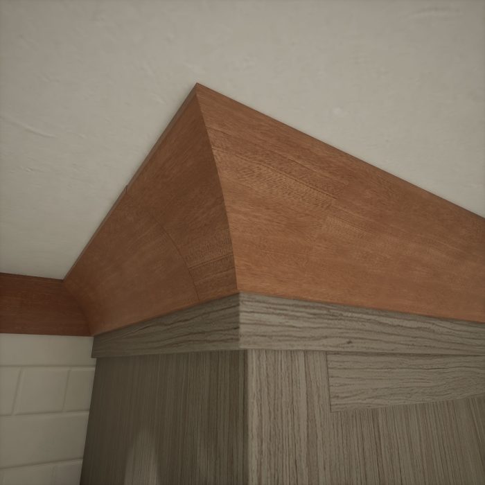 Ekena Millwork 3 1/2"P X 4"H WM291 Americraft Solid Hardwood Stain Grade Trimpro Crown Moulding Outside Corner - Image 49
