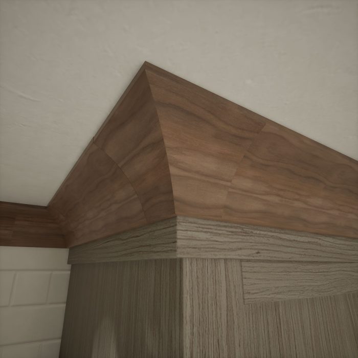Ekena Millwork 3 1/2"P X 4"H WM291 Americraft Solid Hardwood Stain Grade Trimpro Crown Moulding Outside Corner - Image 64