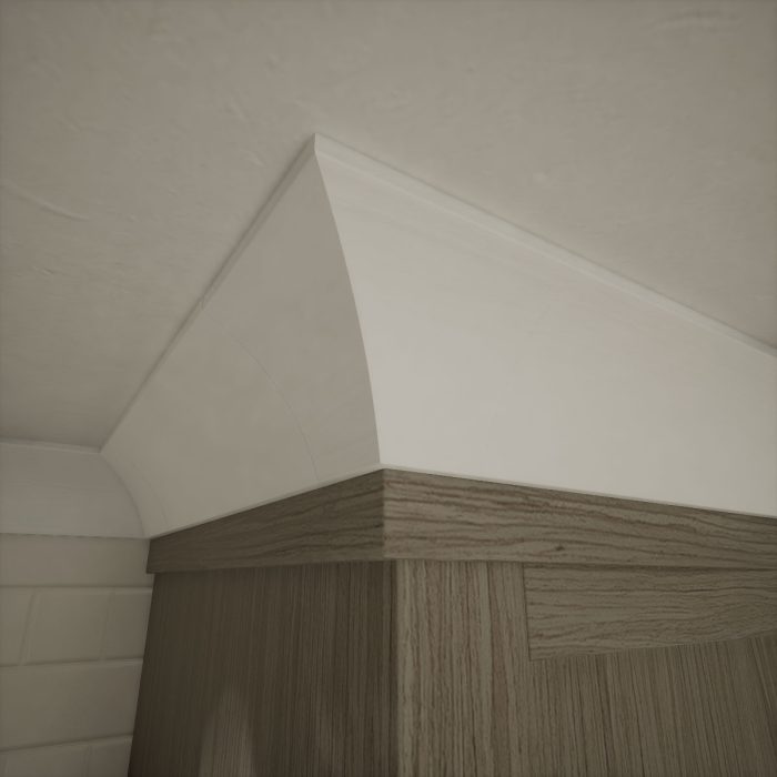 Ekena Millwork 3 1/2"P X 4"H WM291 Americraft Solid Hardwood Stain Grade Trimpro Crown Moulding Outside Corner - Image 80