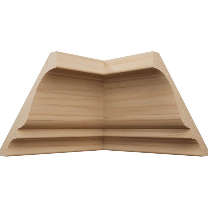 Ekena Millwork 3 3/4"P x 3 11/16"H WM45 Americraft Solid Hardwood Stain Grade TrimPro Crown Moulding Inside Corner - Image 2