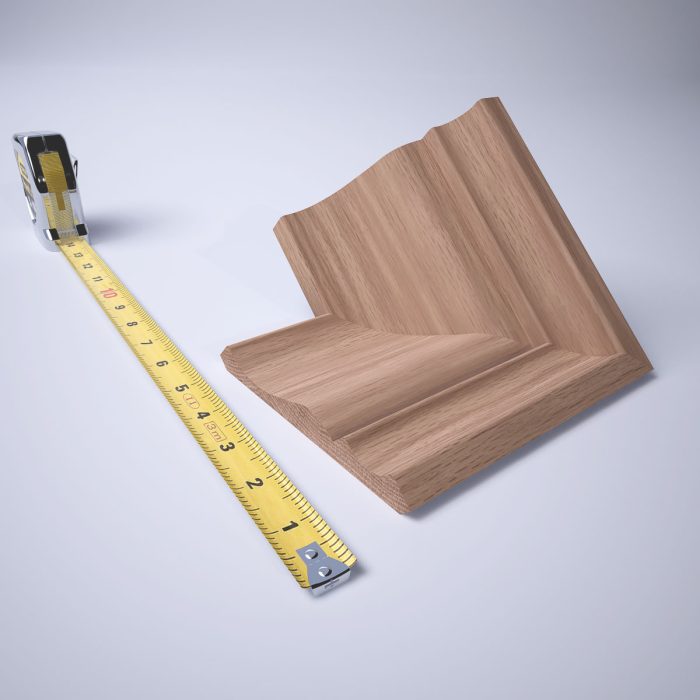 Ekena Millwork 3 3/4"P x 3 11/16"H WM45 Americraft Solid Hardwood Stain Grade TrimPro Crown Moulding Inside Corner - Image 13