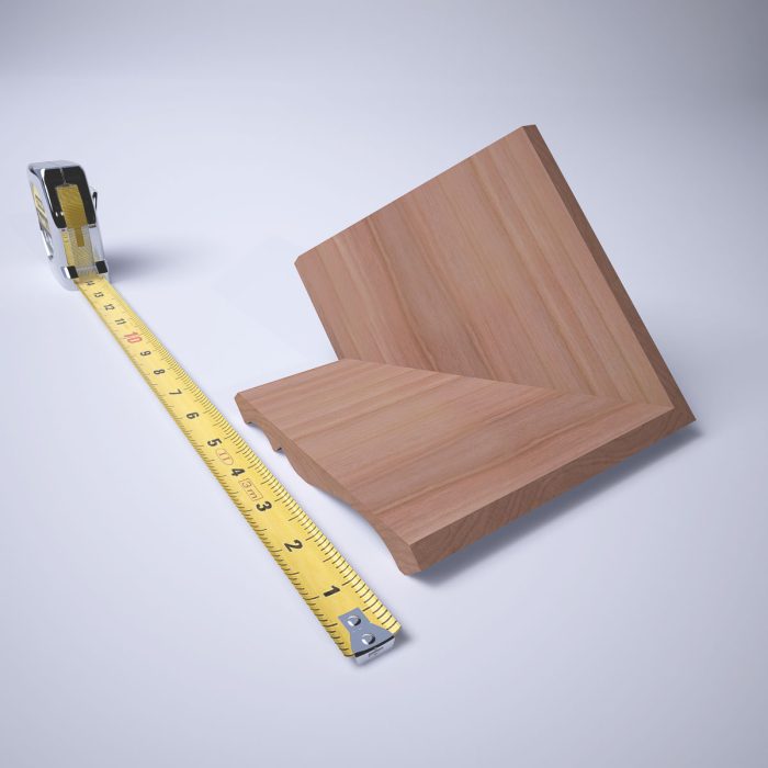 Ekena Millwork 3 3/4"P X 3 11/16"H WM45 Americraft Solid Hardwood Stain Grade Trimpro Crown Moulding Outside Corner - Image 40