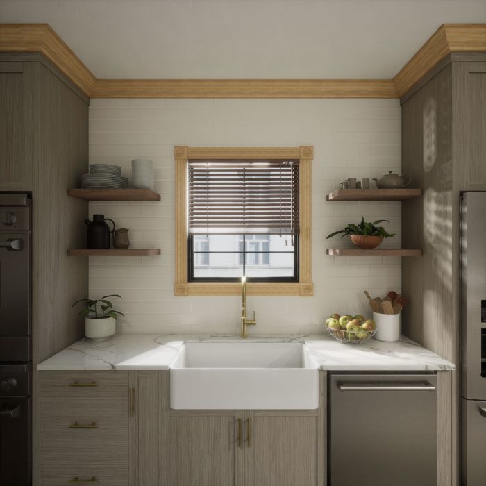 Ekena Millwork 3 3/4"P X 3 11/16"H WM45 Americraft Solid Hardwood Stain Grade Trimpro Crown Moulding Outside Corner - Image 58