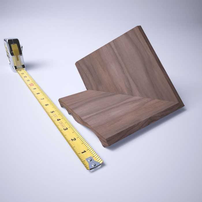 Ekena Millwork 3 3/4"P X 3 11/16"H WM45 Americraft Solid Hardwood Stain Grade Trimpro Crown Moulding Outside Corner - Image 65