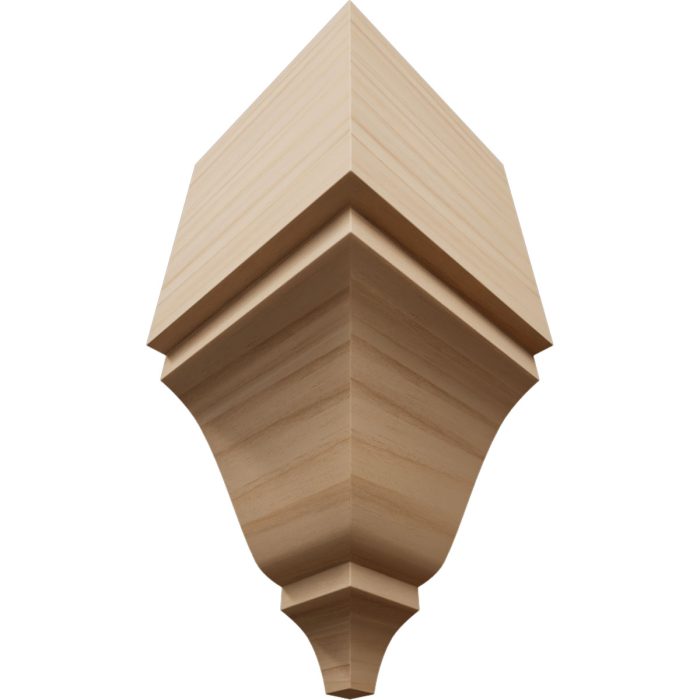Ekena Millwork 2 3/4"W x 2 3/4"P x 5 5/8"H Americraft Solid Hardwood Stain Grade Universal Inside Crown Moulding Block for Profiles up to 3"H x 2 3/4"P - Image 6