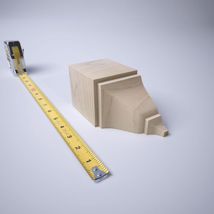 Ekena Millwork 2 3/4"W x 2 3/4"P x 5 5/8"H Americraft Solid Hardwood Stain Grade Universal Inside Crown Moulding Block for Profiles up to 3"H x 2 3/4"P - Image 25