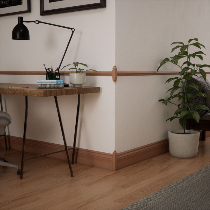 Ekena Millwork 1 1/8"W x 6 1/2"H x 1 1/8"P Americraft Solid Hardwood Stain Grade Universal Baseboard Outside Corner Block for Profiles up to 5 1/4"H x 1 1/8"P - Image 36