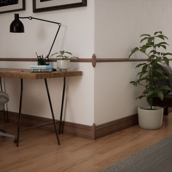 Ekena Millwork 1 1/8"W x 6 1/2"H x 1 1/8"P Americraft Solid Hardwood Stain Grade Universal Baseboard Outside Corner Block for Profiles up to 5 1/4"H x 1 1/8"P - Image 57