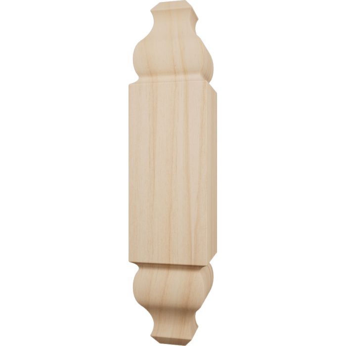 Ekena Millwork 1 1/8"W x 5 3/32"H x 1 1/8"P Americraft Solid Hardwood Stain Grade Universal Baseboard Outside Corner Block for Chair Rail Profiles up to 2 9/16"H x 1 1/8"P - Image 3