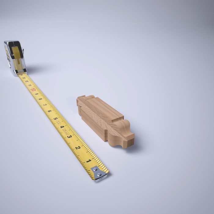 Ekena Millwork 1 1/8"W x 5 3/32"H x 1 1/8"P Americraft Solid Hardwood Stain Grade Universal Baseboard Outside Corner Block for Chair Rail Profiles up to 2 9/16"H x 1 1/8"P - Image 7
