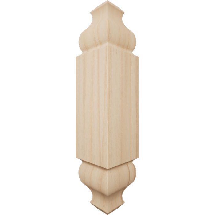 Ekena Millwork 1 1/8"W x 5 3/32"H x 1 1/8"P Americraft Solid Hardwood Stain Grade Universal Baseboard Outside Corner Block for Chair Rail Profiles up to 2 9/16"H x 1 1/8"P - Image 2