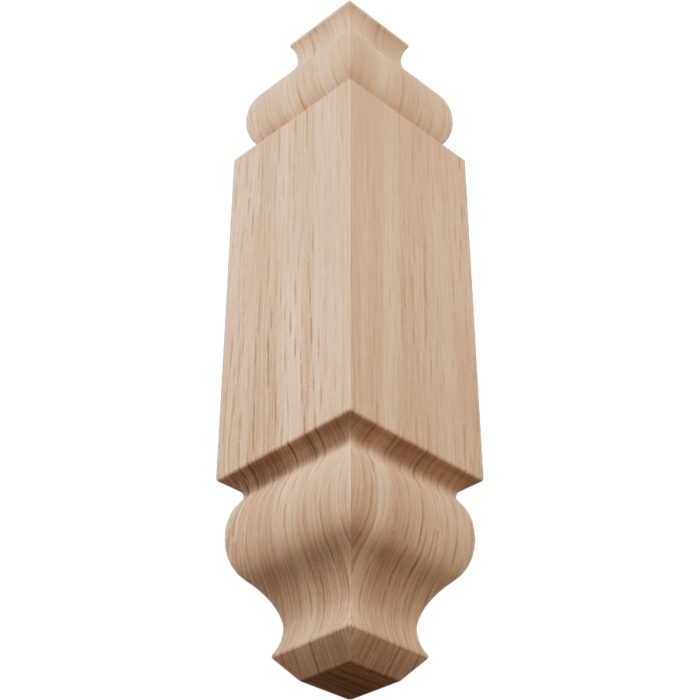 Ekena Millwork 1 1/8"W x 5 3/32"H x 1 1/8"P Americraft Solid Hardwood Stain Grade Universal Baseboard Outside Corner Block for Chair Rail Profiles up to 2 9/16"H x 1 1/8"P - Image 13