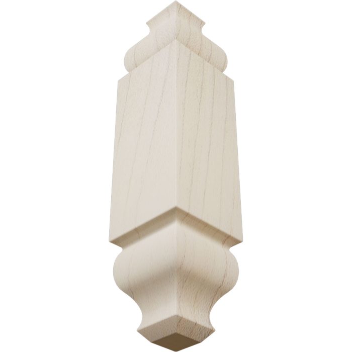 Ekena Millwork 1 1/8"W x 5 3/32"H x 1 1/8"P Americraft Solid Hardwood Stain Grade Universal Baseboard Outside Corner Block for Chair Rail Profiles up to 2 9/16"H x 1 1/8"P - Image 27