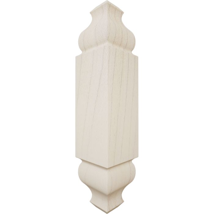 Ekena Millwork 1 1/8"W x 5 3/32"H x 1 1/8"P Americraft Solid Hardwood Stain Grade Universal Baseboard Outside Corner Block for Chair Rail Profiles up to 2 9/16"H x 1 1/8"P - Image 23