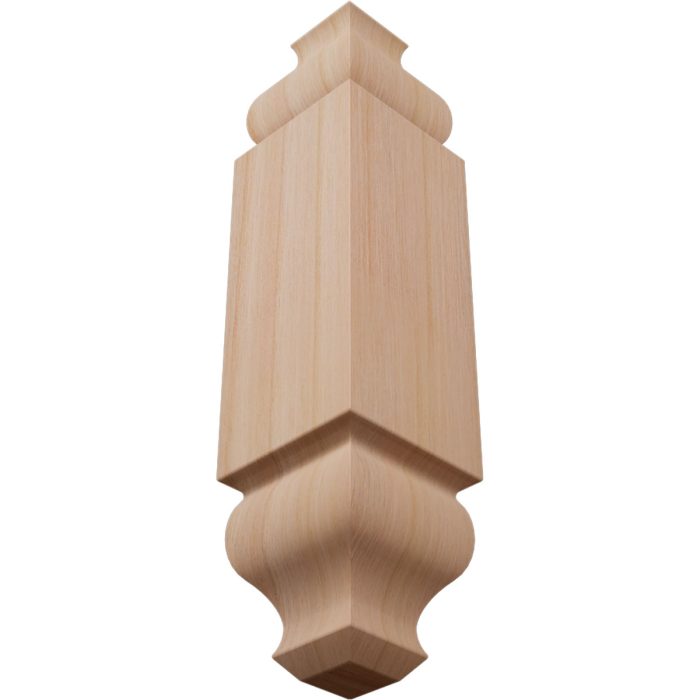 Ekena Millwork 1 1/8"W x 5 3/32"H x 1 1/8"P Americraft Solid Hardwood Stain Grade Universal Baseboard Outside Corner Block for Chair Rail Profiles up to 2 9/16"H x 1 1/8"P - Image 34