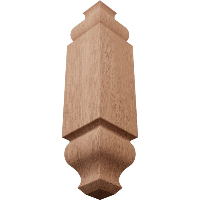 Ekena Millwork 1 1/8"W x 5 3/32"H x 1 1/8"P Americraft Solid Hardwood Stain Grade Universal Baseboard Outside Corner Block for Chair Rail Profiles up to 2 9/16"H x 1 1/8"P - Image 41
