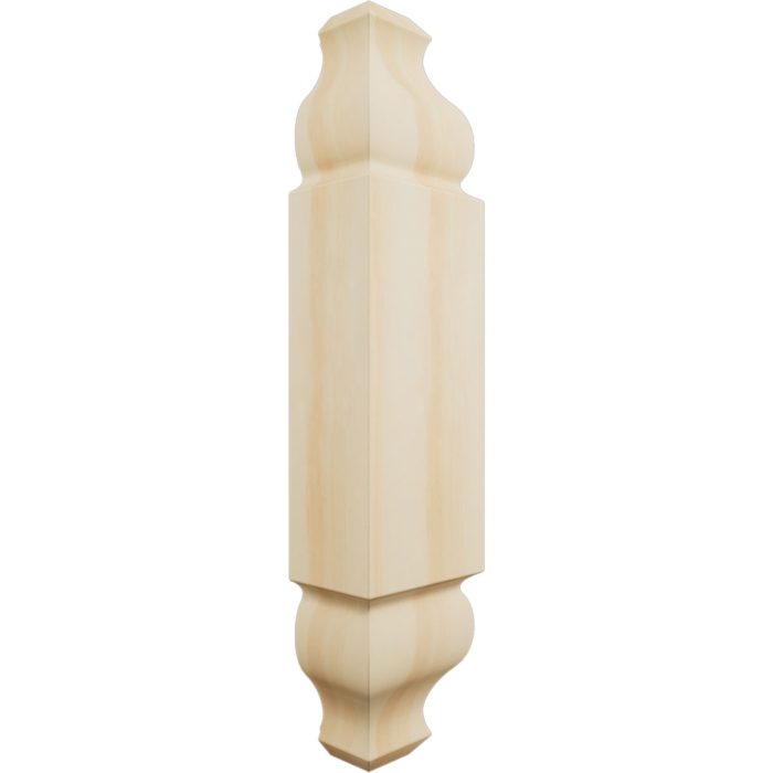 Ekena Millwork 1 1/8"W x 5 3/32"H x 1 1/8"P Americraft Solid Hardwood Stain Grade Universal Baseboard Outside Corner Block for Chair Rail Profiles up to 2 9/16"H x 1 1/8"P - Image 46