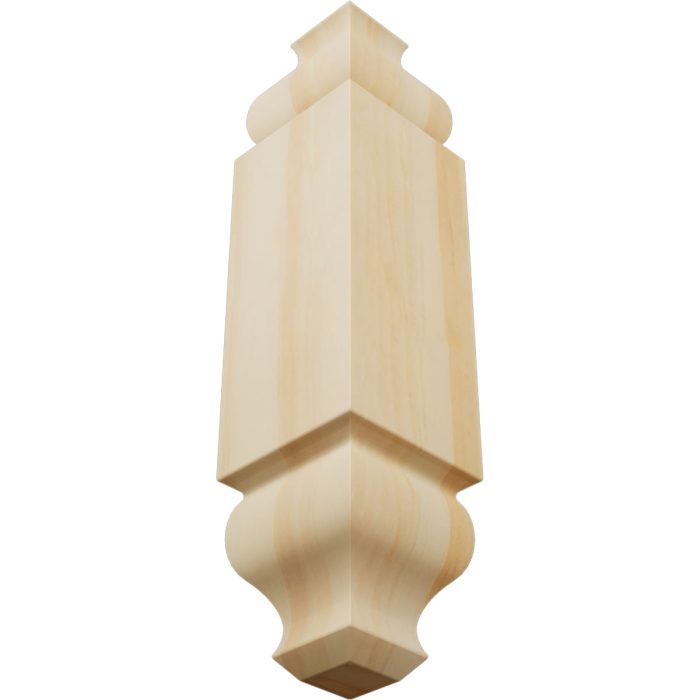 Ekena Millwork 1 1/8"W x 5 3/32"H x 1 1/8"P Americraft Solid Hardwood Stain Grade Universal Baseboard Outside Corner Block for Chair Rail Profiles up to 2 9/16"H x 1 1/8"P - Image 48