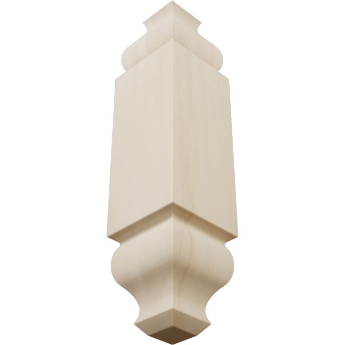 Ekena Millwork 1 1/8"W x 5 3/32"H x 1 1/8"P Americraft Solid Hardwood Stain Grade Universal Baseboard Outside Corner Block for Chair Rail Profiles up to 2 9/16"H x 1 1/8"P - Image 62