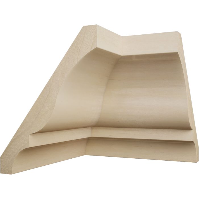Ekena Millwork 2 5/8"P x 3 3/8"H WM48 Americraft Solid Hardwood Stain Grade TrimPro Crown Moulding Inside Corner - Image 51