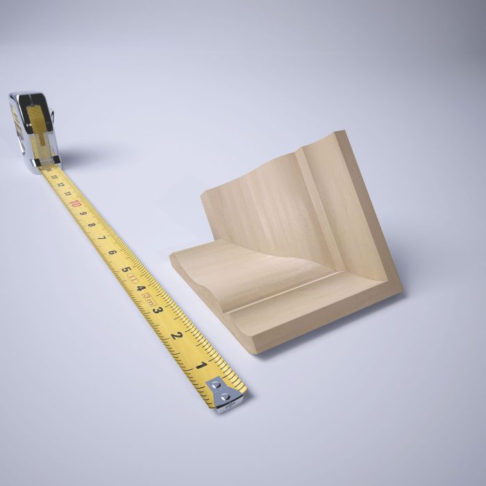 Ekena Millwork 2 5/8"P x 3 3/8"H WM48 Americraft Solid Hardwood Stain Grade TrimPro Crown Moulding Inside Corner - Image 55