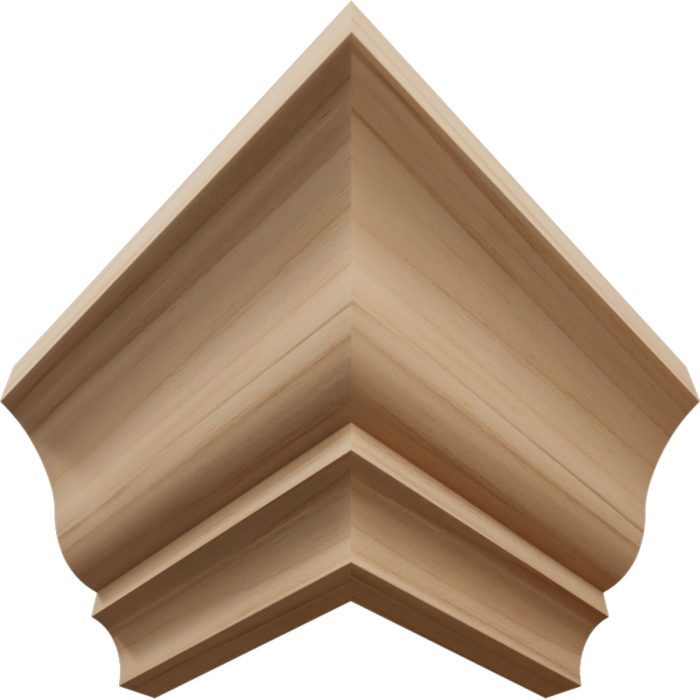 Ekena Millwork 2 13/16"P x 3 1/2"H WM48 Americraft Solid Hardwood Stain Grade MiterLink Crown Moulding Outside Corner - Image 6