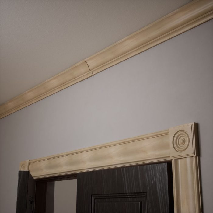 Ekena Millwork 2 13/16"P x 6"L x 3 1/2"H WM48 Americraft Solid Hardwood Stain Grade MiterLink Crown Moulding Coupler - Image 90