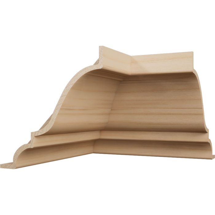 Ekena Millwork 3 3/4"P x 3 11/16"H WM45 Americraft Solid Hardwood Stain Grade MiterLink Crown Moulding Inside Corner - Image 3